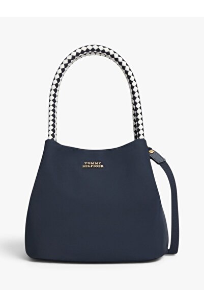 Tommy Hilfiger Th Marina Bucket Nylon Women's Blue Bag - Aw0Aw18831
