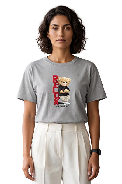 DK DAKSEL Multi-Colored'Relax' Lettering Crew Neck Streetwear Unisex T-Shirt