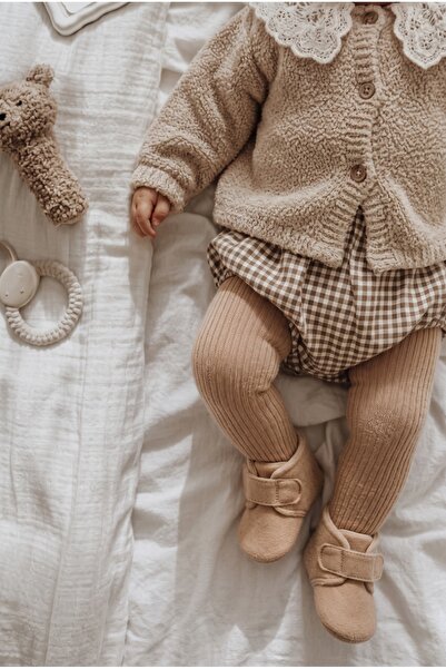 Minik Adımlar Bebek Booties, Unisex Baby Slippers, Velcro Baby Booties, Baby ...