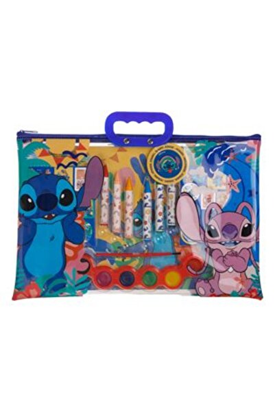 BAMI NETWORK Set de colorat cu geanta transparenta model Disney Stitch