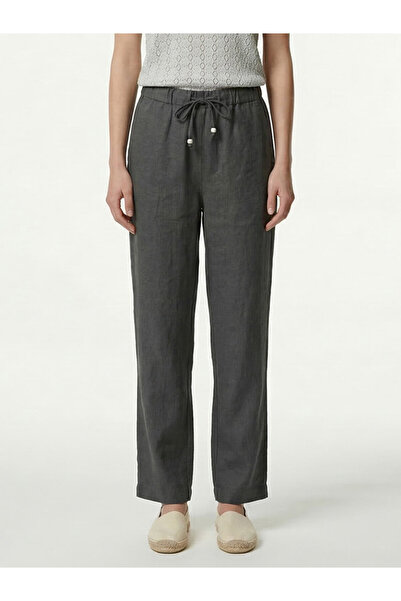 Xint Kadın Haki %100 Keten Oversize Pantolon