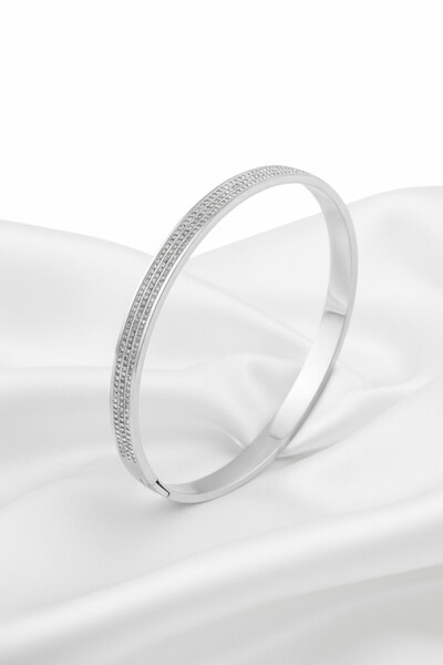 Lorivelle Bracelet Waterway Bracelet Women's Stainless Steel Non-Tarnish Zirc...