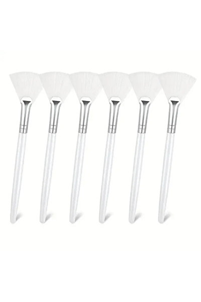 Choice3 white-6pcs 3/6/12pcs Practical Facial Brushes Fan Shape Brush Flat He...