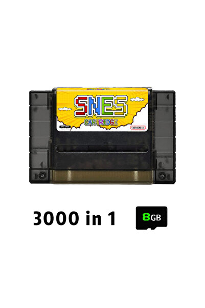 choice2 With 8G Card Black-US-06 New SFC V12 3000-in-1 SNES Flash Cartridge w...
