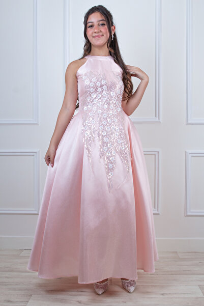 arushi Newly arrived light pink evening dress embroidered with sequins with a...