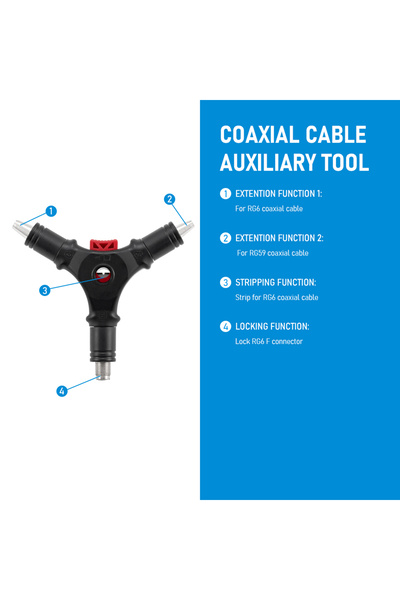 Choice3 Locking Tool Coaxial Cable Locking Tools RG59 RG6 Wire Stripper Crimp...