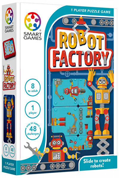 Smart Games Fabrica de Roboți, joc de logică cu 48 de provocări, +8 ani