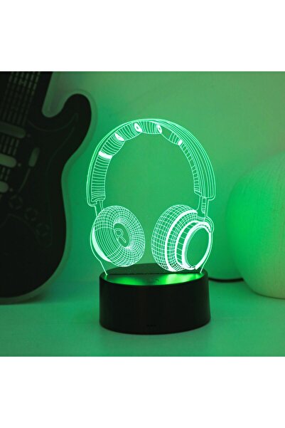 Choice RGB Headphones 3D Visual Night Light, USB 7-Color Touch, Suitable for ...