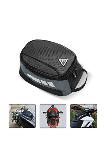 Choice Black Magnetic Motorcycle Tank Bag EVA Hard Shell Motorbike Fuel Oil T...
