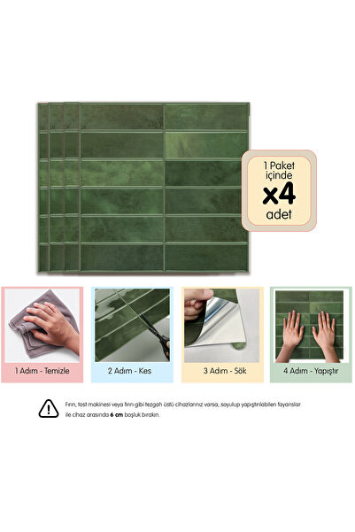 Stickez Tiles 3d Kendinden Yapışkanlı Duvar Karosu 30,5 Cm X 30,5 Cm (4 Adet)...