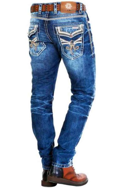 Cipo & Baxx Erkek Rahat kesim Yıpratmalı Denim Kot Pantolon - CD287