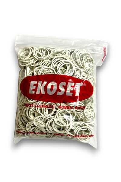 ekoset Beyaz Paket Ambalaj Toka Para Lastiği 1000 Adet 40mm