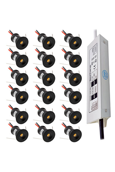 Choice Black shell 30D 18 Lamps and 1Driver Warm White 3000K IP65 Mini Spotli...