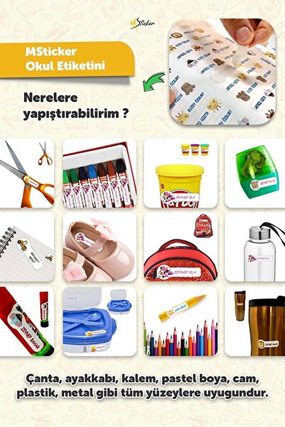 MSticker Okul Etiketi Kalem Defter Etiketi Paw Patrol Temalı Isim Yazılabilen...