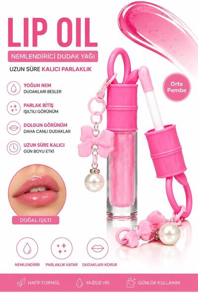 NUNUKO Anahtarlıklı Çilekli Lip Oil Dudak Parlatıcısı - Çilekli Nemlendirici ...