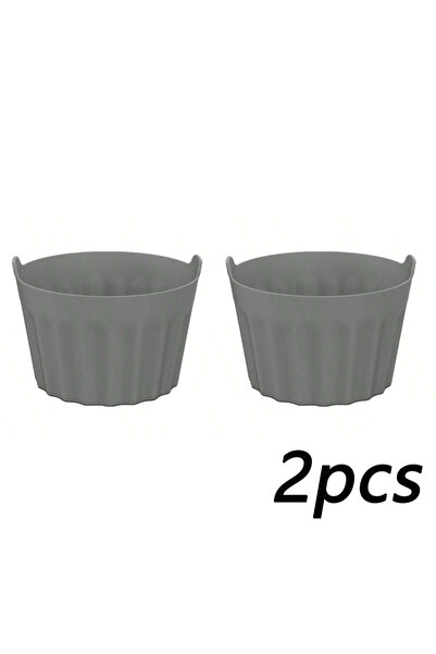 Choice1 Grey 2pc 2/4/8Pcs Ramekins For Air Fryer Silicone Large Muffin Cases ...