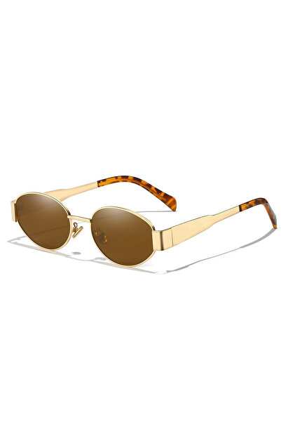 Choice BROWN New Sunglasses For Women And Men Sun Glasses Alloy Oval Eyewear