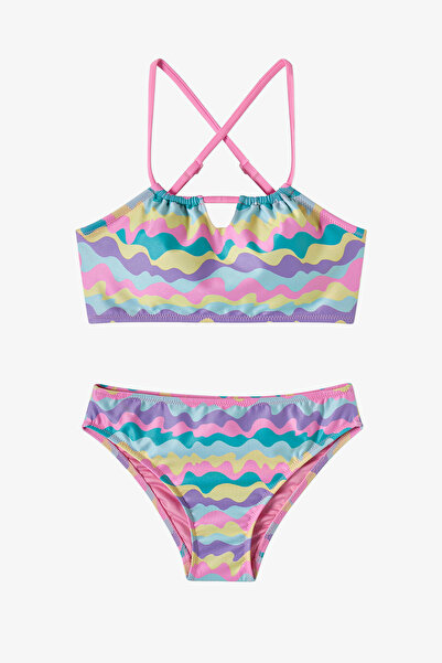 Penti Kız Çocuk Wave Halter Çizgili Bikini Takımı