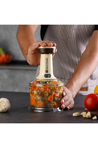 ROYALFORD 900ml Push Chopper Salad Maker RF11955 Compact Chopper Assorted Colors