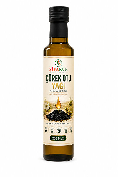 ŞİFAKÜR BİTKİSEL SAĞLIK ÜRÜNLERİ Çörek Otu Yağı 250 ml Soğuk Pres Yerli Tohum...