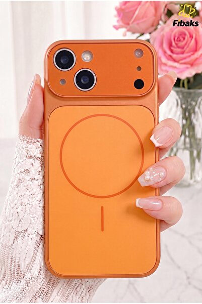 Fibaks iPhone 13/14 Kılıf 17 Pro Max Çevirici MagSafe Kamera Lens Korumalı Ca...