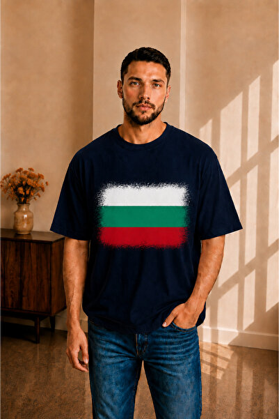 sngl tekstil Мъжка тениска с къс ръкав и принт с българското знаме S M L XL 2XL