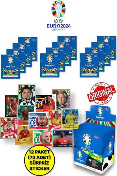 TOYFEST ALMANYA EURO 2024 Avrupa Şampiyonası Match Attax - 12 ADET Futbolcu S...