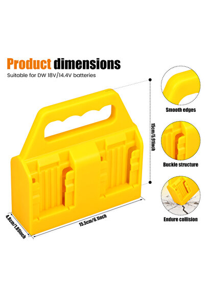 Choice 4Slot for DW 18V Portable Battery Holder for De.Walt 18V/14.4V and Mak...