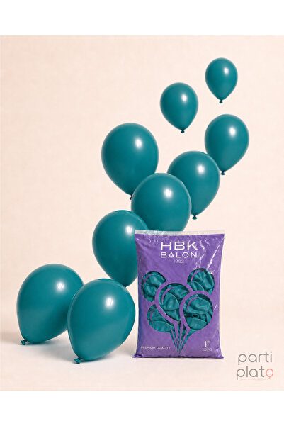 HBK Balon بالون باستيل 11 بوصة Hbk باللون الفيروزي الداكن 100 قطعة