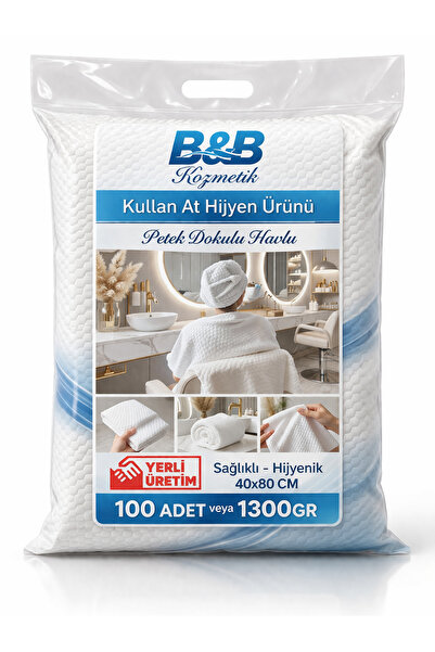 BB KOZMETİK TEK KULLANIMLIK SAÇ MANIKUR PEDIKUR TEMİZLİK HAVLUSU 40X80 100 ADET