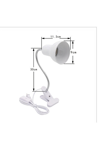 Choice EU plug No light bulb E27 Desk Lamp with Clamp Base and Adjustable Goo...