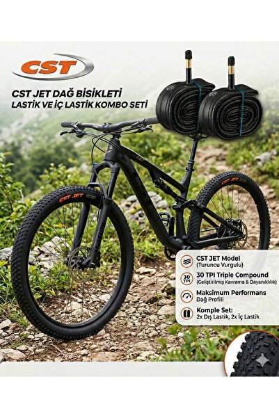 heugers CST Jet 29 x 2.10 MTB ÖN+ARKA İç ve Dış Lastik Seti – Kum, Asfalt, Ha...