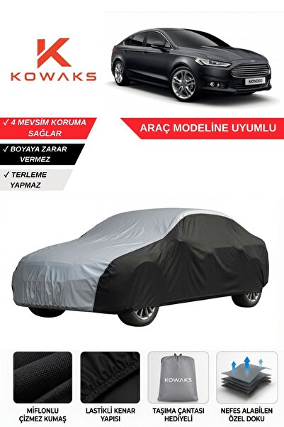 KOWAKS Ford Mondeo Sedan Oto Branda, Araba Brandası, Siyah-Gri