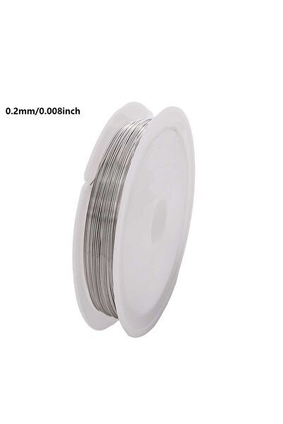 Choice12 0.2mm 100m 1 Roll Stainless Steel Beading Wire, 0.1-1mm Durable Non-...