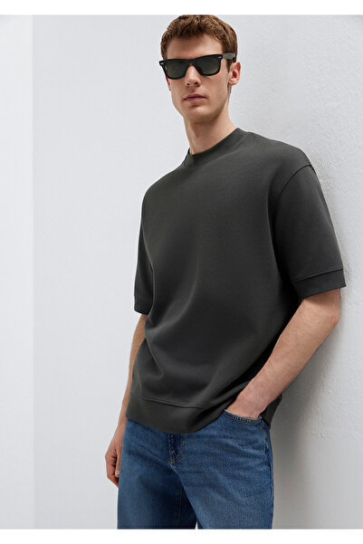 Mavi Anthracite Basic T-Shirt Loose Fit / Comfortable Cut 0611614-70092