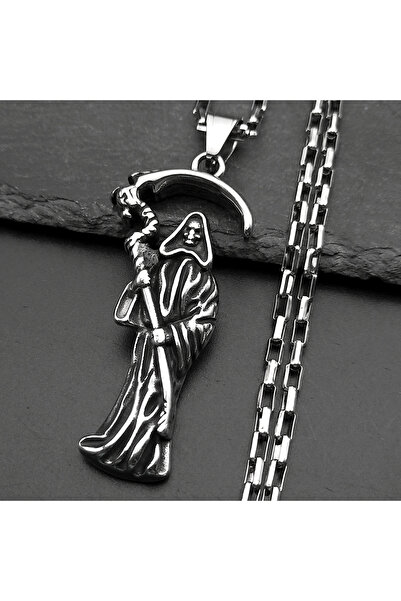 Choice 60cm CH SR Holy Saint Death Santa Muerte Grim Reaper Necklace for Men ...