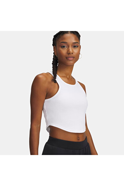 Under Armour RIVAL RIB TANK 1389798-100 Λευκό