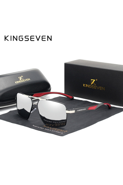 Choice3 Mirror Silver KINGSEVEN Men's Polarized Sunglasses UV400 Polycarbonat...