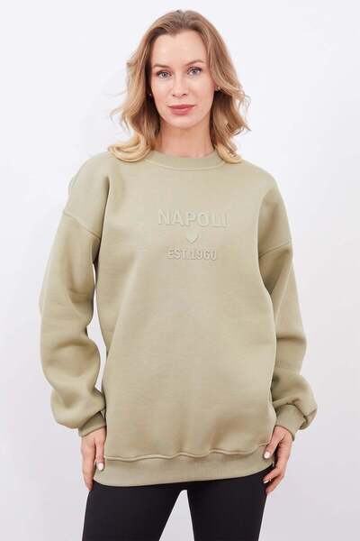 Fulla Moda Napoli Printed Oversize Sweatshirt