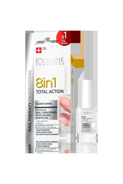 Eveline Cosmetics Eveline 8’i 1 Arada Silver Shine Tırnak Güçlendirici ve Par...