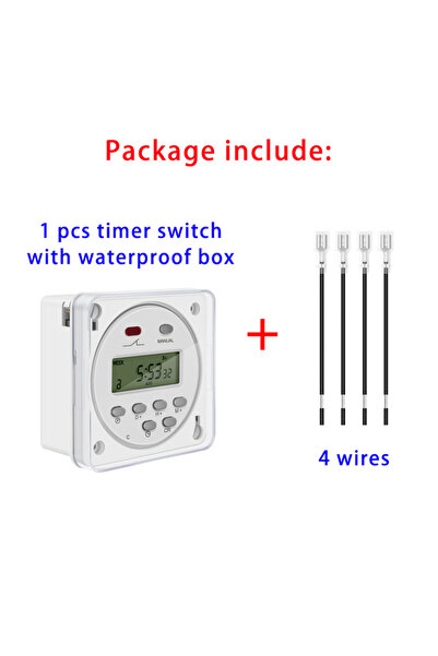 Choice7 220V Full Set CN101A LCD Time Switch 12V 24V 110V 220V Time Relay Str...
