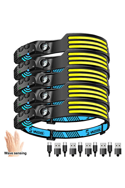 Choice5 Built-in Battery 3COB 5PCS 1~5Pack Headlamp USB Rechargeable LED Sens...