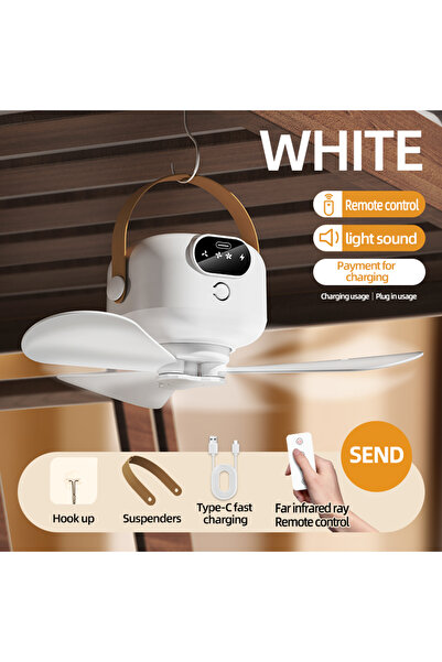 Choice Charging Model-White Ceiling Fan Portable Camping Tent Ceiling Canopy ...