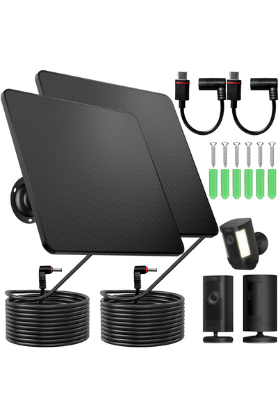 Choice 2Pack Solar Panel for Ring Camera 2 Pack 5W Solar Ring Solar Charger C...