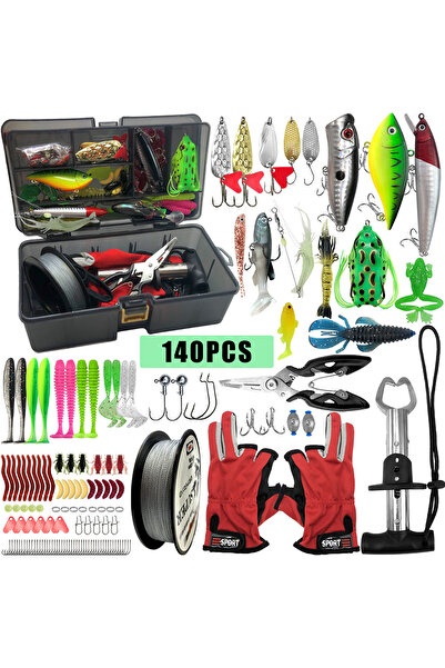 Choice SMT-1365C 140/369pcs Fishing Lures Set, Including Lures Soft Hard Lure...