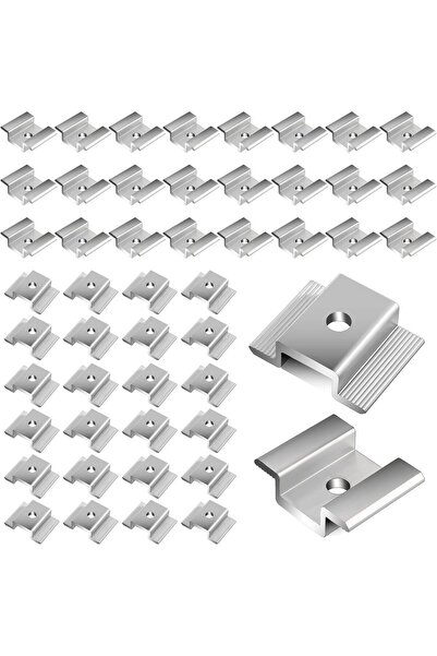 Choice 50pcs 50/24/12pcs Solar Panel Mid Clamps,Solar Panel Bracket Aluminium...
