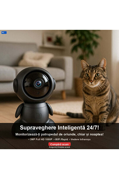 OEM Full HD Surveillance Robot with Night Vision and App