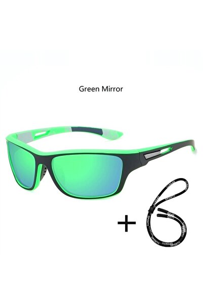 Choice Chain-D557GreenMirro Fashion Sports Sunglasses With Chain Men Women Br...
