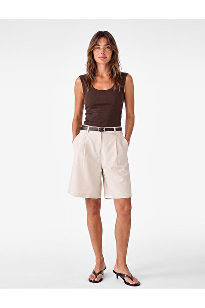 Koton Cotton U-Neck Ribbed Sleeveless Blouse