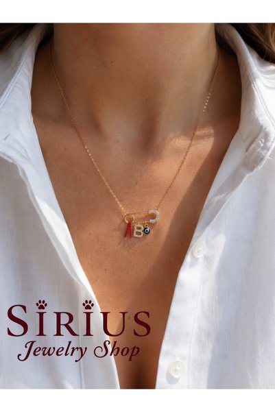 sirius jewelry 925 Gümüş | Çengelli Harf Kolye